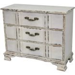 Vintage komód 3 fiókkal krém színű 95x80x40cm