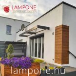 Előtető Palram Sophia 1600, polikarbonát tetőpanellel, alumínium szerkezettel