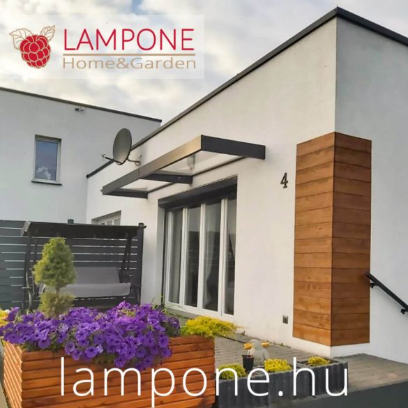 Előtető Palram Sophia 1600, polikarbonát tetőpanellel, alumínium szerkezettel