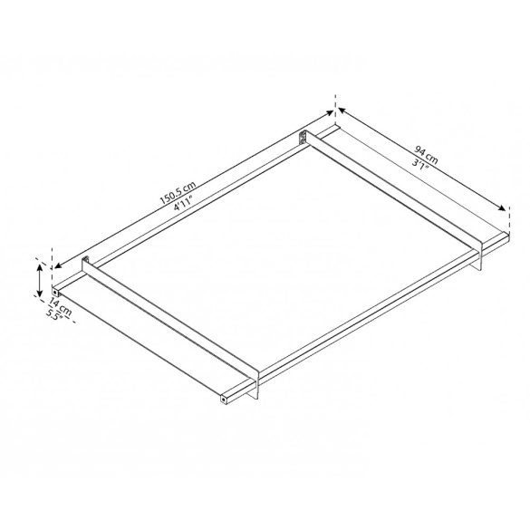 Nancy 1500 előtető polikarbonát, alumínium