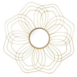 Sugaras arany fali tükör 54x54cm