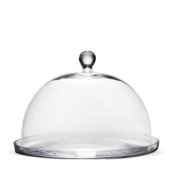 Üveg tortatál búrával 22x33cm