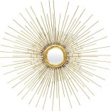 Sugaras arany fali tükör 79x79cm