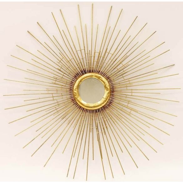 Sugaras arany fali tükör 79x79cm