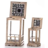 Lámpás szett 2 darabos világos barna 60cm, 40cm