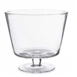 Üvegtál talppal, talpas üvegtál 18cm