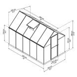 Palram melegház Hybrid polikarbonát üvegház 1.85m x 3.06m