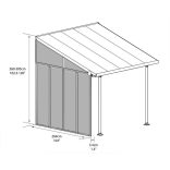 Terasztető oldalpanel fémből - Feria, Sierra, Capri  3m mély terasztetőkhöz