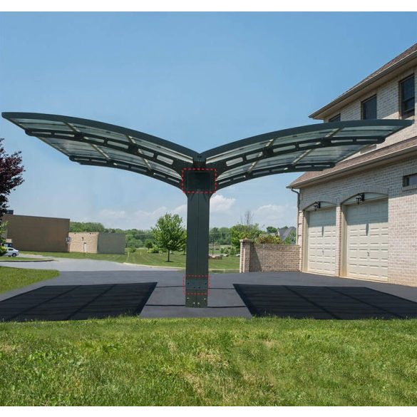 Nyitott kocsibeálló fémből Arizona 5000 Wave