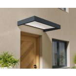 Előtető polikarbonát, alumínium - Sophia 2150 fehér tetőpanellel