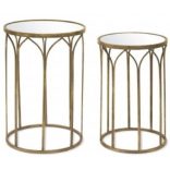 Kisasztal tároló asztal szett arany 62x42 cm