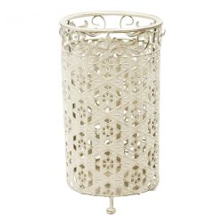 Esernyőtartó krém színű fém 43x24x24cm