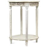 Antikolt körasztal krém 50x68cm