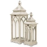 Lámpás szett 2 darabos szürke 69cm, 50cm