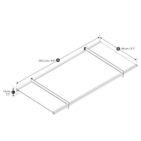 Nancy 2050 előtető polikarbonát, alumínium