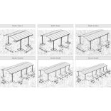 Nyitott kocsibeálló fémből Arcadia 5000 Palram