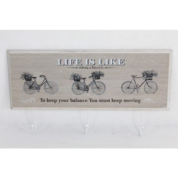 Fali fogas, akasztó bézs 21,5x40x4,5cm