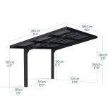 Fedett kocsibeálló Sydney 6x3m