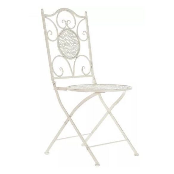 Kerti szék fehér fém