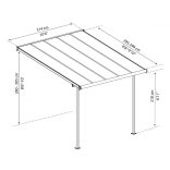 Terasztető, kocsibeálló fémből - Sierra 3x3m