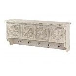 Polc fogassal fiókos krém 81x33,5cm