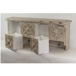 Polc fogassal fiókos krém 81x33,5cm