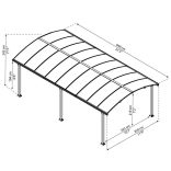 Fedett kocsibeálló fémből 640cmx360cm