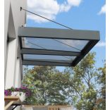 Előtető Palram Sophia XL 2000 fehér, polikarbonát tetőpanellel, alumínium szerkezettel