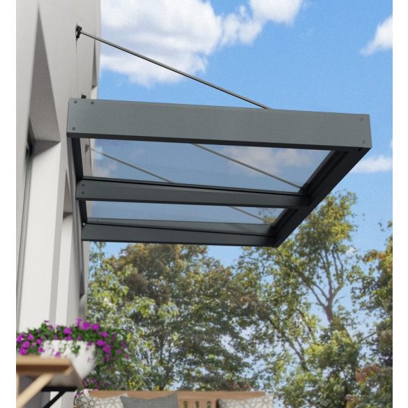Előtető Palram Sophia XL 2000 fehér, polikarbonát tetőpanellel, alumínium szerkezettel
