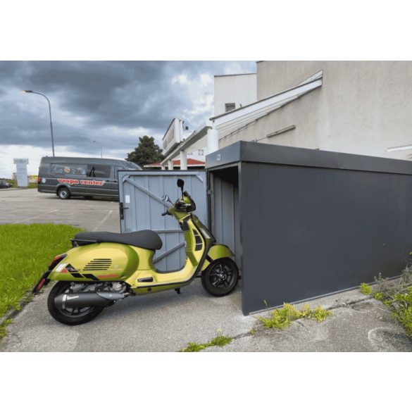 Motorkerékpár tároló fémből