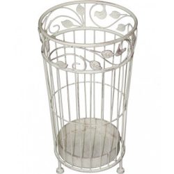 Esernyőtartó krém színű fém 47x25x25 cm