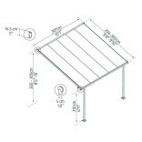Feria terasztető 3x3m