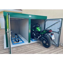 Dupla motorkerékpár tároló fémből
