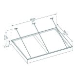 Előtető Palram Sophia XL 2000, polikarbonát tetőpanellel, alumínium szerkezettel