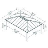 Prémium kerti pavilon 607cm