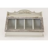 Evőeszköztartó fehér fa 24x44cm