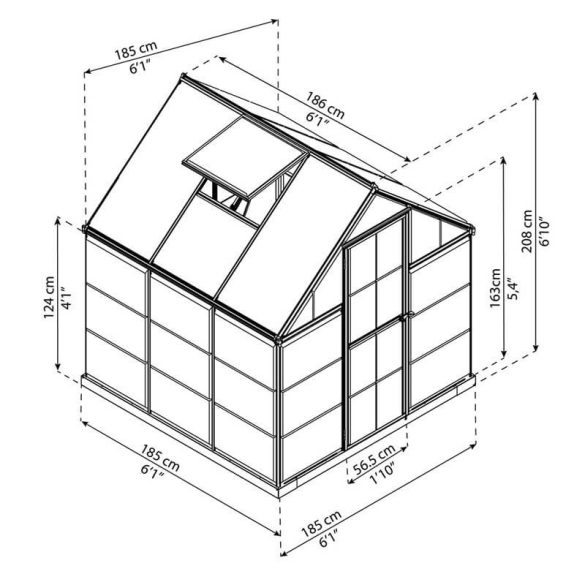Üvegház, melegház - Palram Hybrid polikarbonát