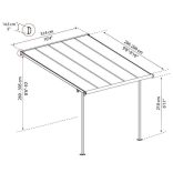 Teraszfedés fémből, teraszfedés Capri 300x300cm