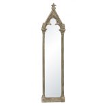 Fali tükör szürke fa 193x48x7cm