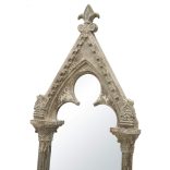 Fali tükör szürke fa 193x48x7cm