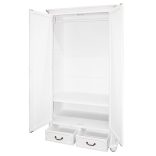 Klasszikus ruhásszekrény fehér 100x188cm