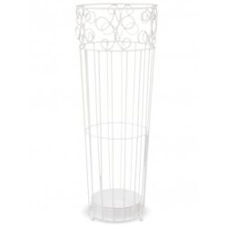 Esernyőtartó fehér színű fém 55x20x20cm