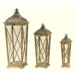 Lámpás szett barna 94-70-54cm