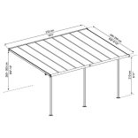 Teraszfedés fémből - Sierra 3x5,45m