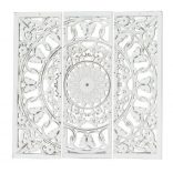 Fali dísz 3 részes faragott tükörrel 90x90 cm