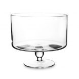 Üvegtál talppal, talpas üvegtál 21x24cm