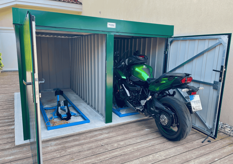Dupla motorgarázs, motorkerékpár tároló - Lampone Garden