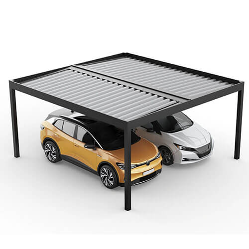 Kétállásos alumínium kocsibeálló építése